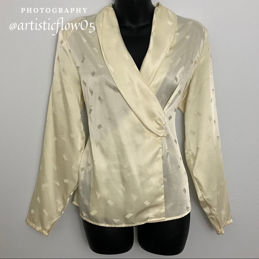 NEW! Vintage! 90’s Porsha Dressy Wrap Blouse NWOT